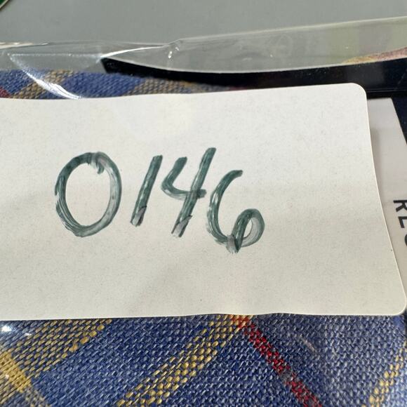 Club Room Mens Necktie Webster Plaid Blue  Office Professional 100% Linen  New - Picture 9 of 9